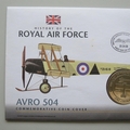 2008 History of the RAF AVRO 504 Crown Coin Cover - British Indian Ocean Territory PNC First Day Covers