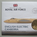 2008 History of the RAF English Electric Canberra Crown Coin Cover - BIOT PNC First Day Covers