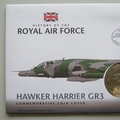 2008 History of the RAF Hawker Harrier GR3 Crown Coin Cover - Kiribati PNC First Day Covers