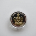 2010 The Coronation Regalia St. Edwards Crown Silver Plated Medal - Windsor Mint