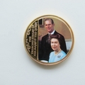 2012 The Queen's Diamond Jubilee Gold Plated Medal - Silver Wedding Anniversary