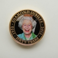 2012 The Queen's Diamond Jubilee Gold Plated 1 Dollar Coin - Informal Photograph