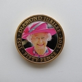 2012 The Queen's Diamond Jubilee Gold Plated Jersey 50p Coin - Informal Photograph