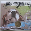 2001 Cats & Dogs Gibraltar Dog 1 Royal Coin Cover - First Day Cover Mercury
