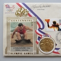 1996 Centennial Olympic Games Gold Medal Winners First Day PNC Cover - Lynn Davies - Benham