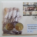 2005 Battle of Trafalgar & Horatio Nelson Twin 5 Pounds Coin Cover - Royal Mail First Day Cover