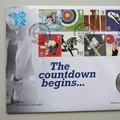 2009 London 2012 Olympics The Countdown Begins 5 Pounds Coin Cover - Royal Mail First Day Cover