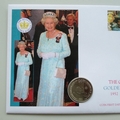 2002 The Queen's Golden Jubilee 1 Dollar Coin Cover - The Gambia PNC First Day Covers