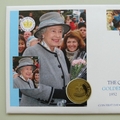 2002 The Queen's Golden Jubilee 50p Coin Cover - Liberia First Day PNC Covers