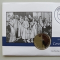 2003 Queen's Coronation Jubilee 5 Crowns Coin Cover - Niue PNC First Day Covers - Sword