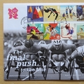 2011 London 2012 Olympic Games Final Push To The Line 5 Pounds Coin Cover - Royal Mail First Day Cover