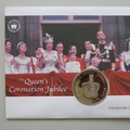 2003 Queen's Coronation Jubilee 5 Crowns Coin Cover - Niue PNC First Day Covers - IS Crown