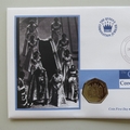 2003 The Queen's Coronation Jubilee 50p Pence Coin Cover - PN Guinea PNC FDC - Throne