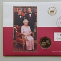 2003 Queen's Coronation Jubilee 50p Pence Coin Cover - Papua New Guinea PNC - Crown & Orb