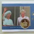 2003 The Queen's Coronation Jubilee 5 Crowns Coin Cover - Tokelau PNC First Day Covers - Crown