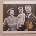 2003 The Queen's Coronation Jubilee 50p Pence Coin Cover - Kiribati PNC First Day Covers - ER