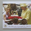 2003 Queen's Coronation Jubilee 50p Pence Coin Cover - Kiribati PNC FDC - Royal Regalia