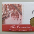 2003 The Queen's Coronation Jubilee 5 Pounds Coin Cover - UK PNC First Day Covers