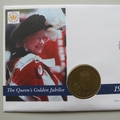 2002 The Queen's Golden Jubilee 2 Pounds Coin Cover - Isle of Man PNC First Day Covers