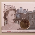 2002 The Queen's First Stamp 50th Anniversary 1 Dollar Coin Cover - Holyrood House - UK PNC Covers