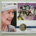 2002 The Queens Golden Jubilee Silver 50p Coin Cover - Falkland Islands PNC First Day Covers