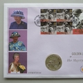 2002 Golden Jubilee of HM The Queen Silver 50p Pence Coin Cover - Gibraltar First Day Covers