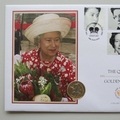 2002 The Queen's Golden Jubilee BU 2 Pounds Coin Cover - UK PNC First Day Covers