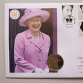 2002 The Queen's Golden Jubilee BU 5 Dollars Coin Cover - UK PNC First Day Covers