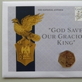2023 King Charles III Coronation 50p Pence Coin Cover - God Save our Gracious King PNC
