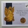 2023 King Charles III Coronation 50p Pence Coin Cover - Long Live Our Noble King PNC