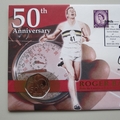 2004 Roger Bannister 50th Anniversary 50p Pence Coin Cover - Benham Signed UK PNC First Day Covers