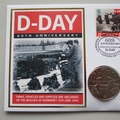 2004 D-Day 60th Anniversary 1 Dollar Coin Cover - Benham Signed UK PNC First Day Covers