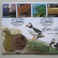 2005 The Island of Lundy Crown Coin Cover - Benham Signed UK PNC First Day Covers