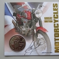 2005 Great British Motorcycles Crown Coin Cover - Benham UK PNC First Day Covers