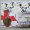 2006 Footbal World Cup Germany Olympiastadion 1 Dollar Coin Cover - Benham Signed