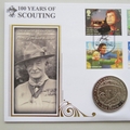 2007 100 Years of Scouting 1 Crown Coin Cover - Benham Signed UK PNC First Day Covers