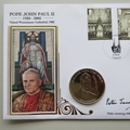 2008 Pope John Paul II 1 Crown Coin Cover - Benham Signed UK PNC First Day Covers