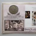 2008 Death of Sir Winston Churchill Crown Coin Cover - Benham Signed UK PNC First Day Covers