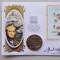 2009 Charles Darwin Birth Bicentenary 1 Dollar Coin Cover - Benham Signed UK PNC First Day Covers