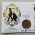 2009 Birth Bicentenary Charles Darwin Dollar Coin Cover - Benham Signed UK PNC First Day Covers