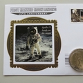 2009 40th Anniversary of Man on the Moon Crown Coin Cover - Benham UK PNC First Day Covers