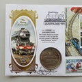 2011 Iconic Locomotives The Flying Scotsman Crown Coin Cover - Benham Signed UK PNC