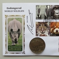 2011 Endangered World Wildlife 1 Dollar Coin Cover - Benham Signed UK PNC First Day Covers