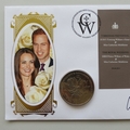 2011 Prince William Royal Wedding 2 Pounds Coin Cover - Benham Signed UK PNC First Day Covers