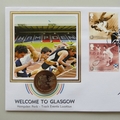 2011 Welcome to Glasgow Commonwealth Games 2 Pounds Coin Cover - Benham Signed UK PNC