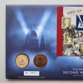 2005 End of WWII 2 Pounds Coin Cover - 60th Anniversary - Royal Mail First Day Cover