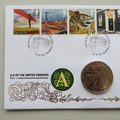 2011 A to Z of the United Kingdon 1 Crown Coin Cover - Benham Signed First Day Covers