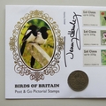 2011 Birds of Britain Magpies 2 Shillings Coin Cover - Benham Signed UK PNC First Day Covers