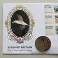 2011 Birds of Britain Gannet 1 Crown Coin Cover - Benham Signed UK PNC First Day Covers