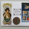2011 Christmas King James Bible 400 Years 1 Dollar Coin Cover - Benham  UK PNC